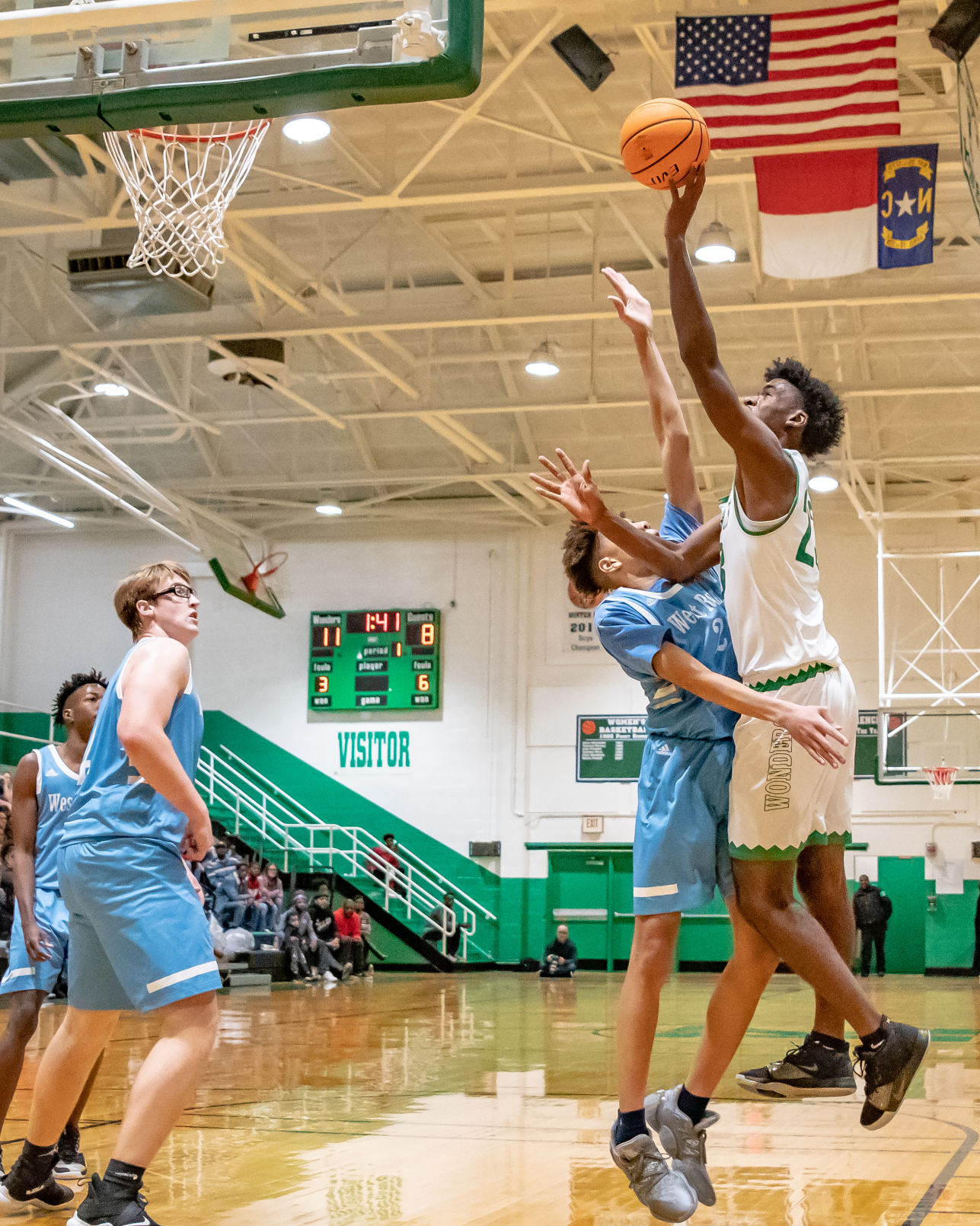 their home basketball game against West Rowan